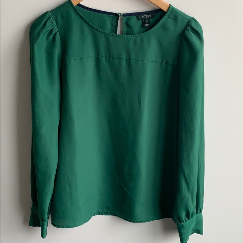 Green J. Crew blouse